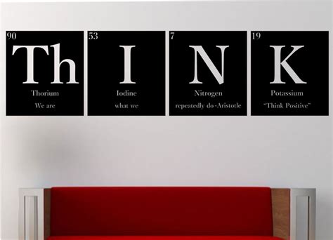Thinkwith Quote Periodic Table Elements Vinyl Wall