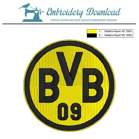 ** alle designs sind zum sofortigen download. Borussia Dormund | Logo sticken, Maschinenstickerei ...