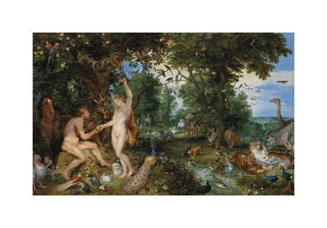 The Garden Of Eden With The Fall Of Man C1615 Premium Giclee Print By Peter Paul Rubens