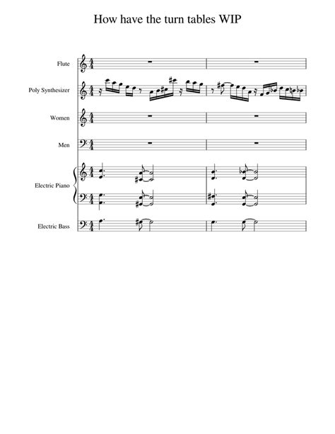 how have the turn tables wip sheet music for piano female male flute and more instruments