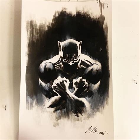 Black Panther Drawing Wakanda Forever Rafael Albuquerque Arte