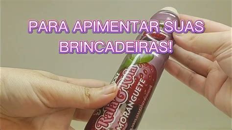 lubrificante Íntimo comestível rala e rola moranguete for sexy bia braga sex shop youtube