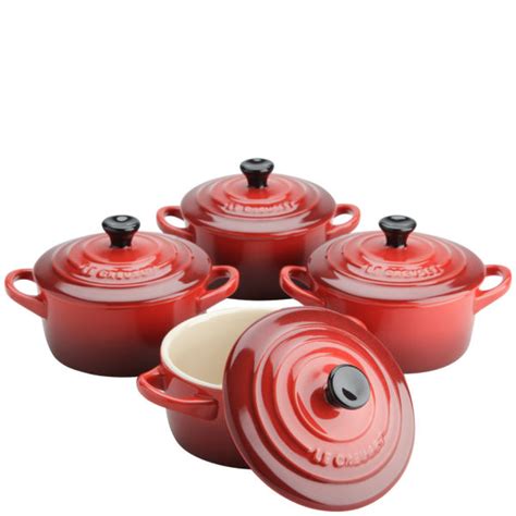 Thanks to the attractive supplied packaging, they are also ideal as a gift. Le Creuset Set of 4 Cerise Mini Casserole Dishes Homeware ...