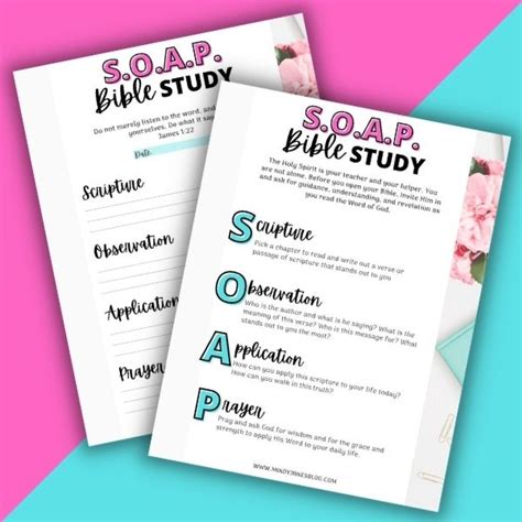 How To Use Soap Bible Study Method Free Printable Mindy Jones Blog