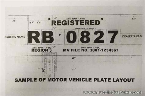 Lto Releases Specifications For Temporary License Plates Yugatech