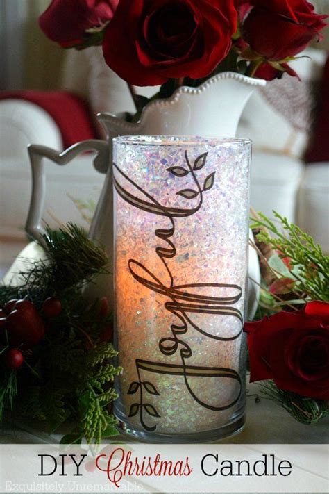 Diy Glitter Candle Holder With A Sticker Glitter Candles Glitter