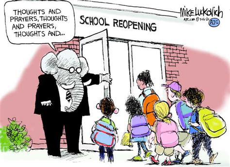Political Cartoon On Schools Pressed To Reopen Fully By Mike