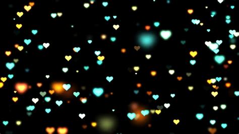 Glowing Hearts Colorful Bokeh Lights Valentines Background 4k Youtube