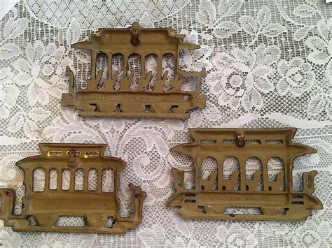 set of three vintage sexton cast iron rail car wall hangings plaques ebay