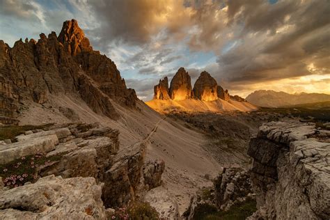 Tre Cime Di Lavaredo The Symbol Of The Dolomites In South Tyrolitaly