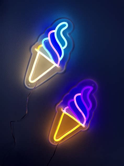 Ice Cream Neon Lights Di