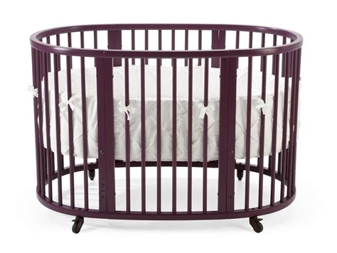 Stokke Sleepi Bed In Limited Edition Purple Oval Crib Stokke