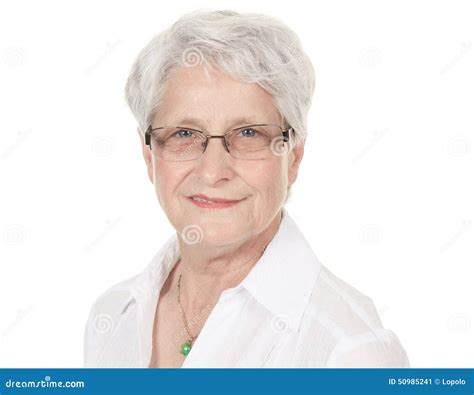 Smiling Retired Senior Woman Stock Image Image Of Happiness