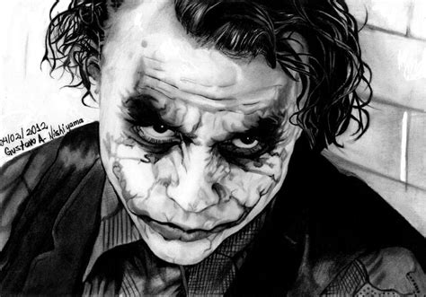 Heath Ledger As Joker By Gustavodeandrade On Deviantart