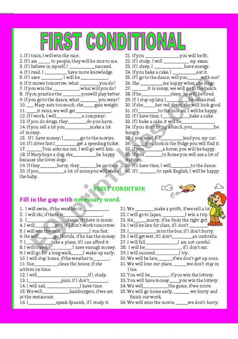 First Conditional Esl Worksheet