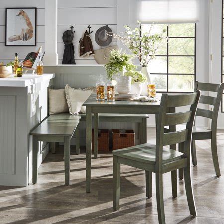 Custom millwork separates this design from standard ones, and from the rest of the kitchen, creating a snug spot for omelets and coffee. Weston Home Lexington 5-Piece Breakfast Nook Dining Set ...