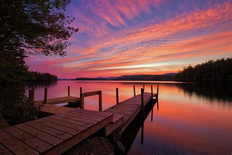 Squam Lake Sunset Photograph By Lake Winnipesaukee Photography Pixels