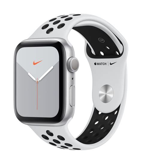 Apple Watch Nike Series 5 Gps Only 44mm Silver Case With Pure Platinum Black Nike Sport Band