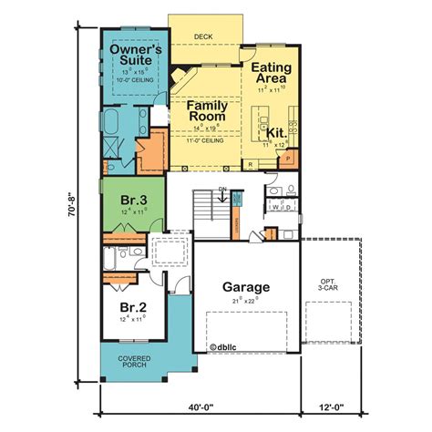 Narrow Home Plans With Garage Home Design Ideas
