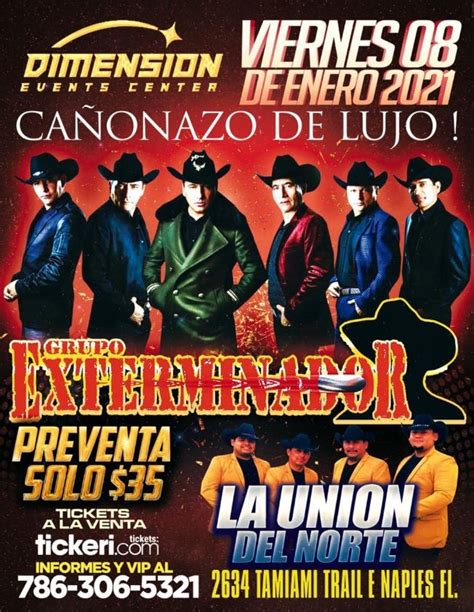 Grupo Exterminador Tickeri Concert Tickets Latin Tickets Latino Tickets Events Music And