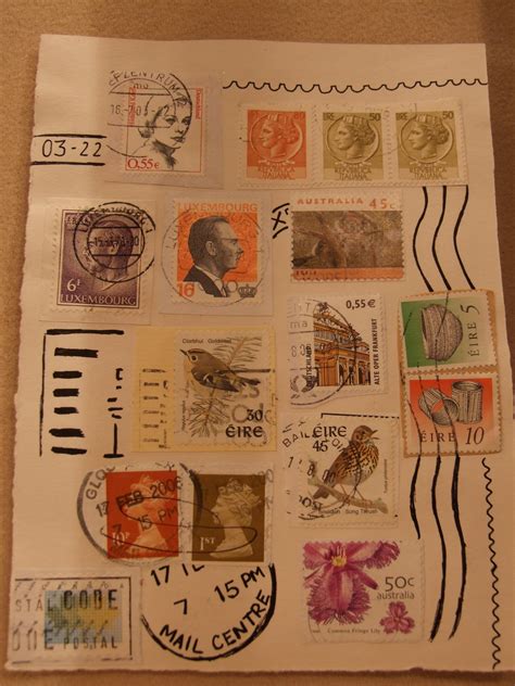 Stamp Collage · A Collages · Art On Cut Out Keep