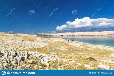 Typical Landscape Of Island Of Pag Croatia Stock Photo Image Of