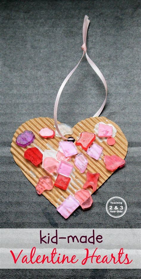 Colorful Cardboard Valentines Craft For Preschoolers