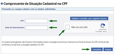 Consulta De Cpf Na Receita Federal Guia Da Receita Federal