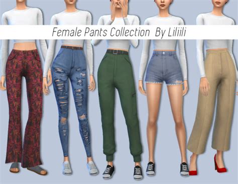 Sims 4 Cc Finds ♥ — Liliili Sims Female Pants Collection Base Game