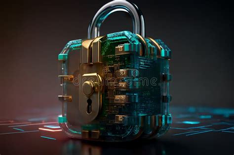 The Concepts Of Security And Data Privacy The Lock Symbol And Internet