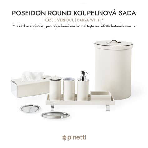 Poseidon Round Kožené koupelnové doplňky | Pinetti | CHATEAU Home