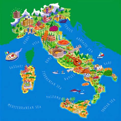 Cartina Italia Tematica Da Stampare