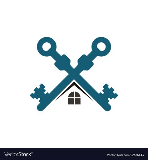 Key Home Real Estate Logo Royalty Free Vector Image