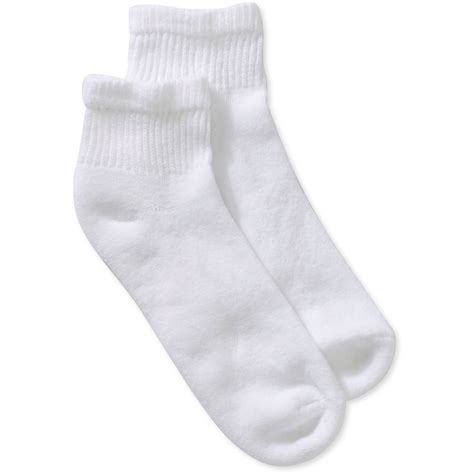 Gildan Ladies Cushioned Sole Comfort Toe Ankle Socks 10 Pack