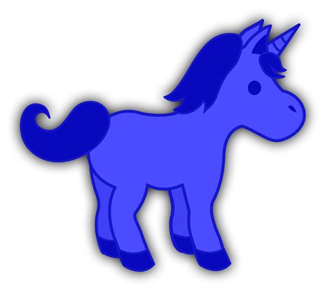Blue Unicorn Clipart