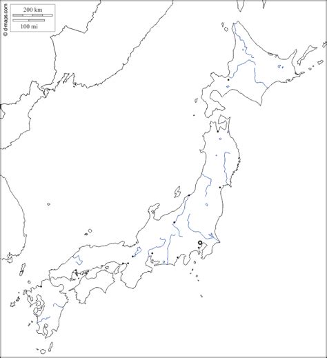 This blank map of japan can be used for locating on major cities, mountain ranges, volcanoes. Japan free map, free blank map, free outline map, free ...