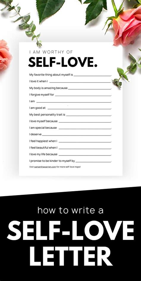 How To Write A Self Love Letter Free Printable Template Writing A