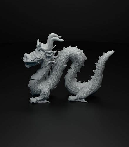 Chinese Dragon Figurine Intended For 3d Printing 3d Model 3d Printable