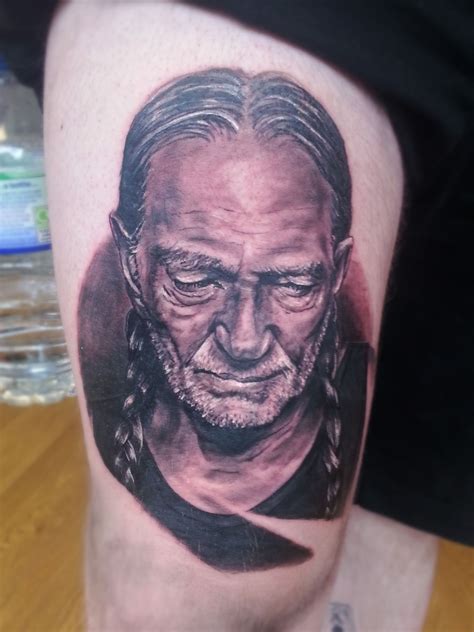 Willie Nelson Portrait Tattoo Portrait Tattoo Black And Grey Tattoos Tattoos