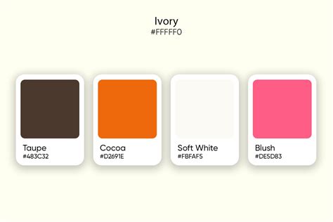 Ivory Color Chart