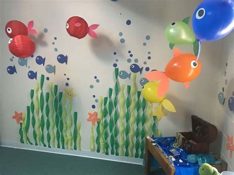 Kristin paradise 30ct tropical fish hanging swirl decorations, under the sea party supplies, ocean birthday theme, fishing kids decor for first 1st boys girls baby shower, fishing fisherman favors 4.7 out of 5 stars 408 Under the sea decorations | Underwater birthday, Diy ...