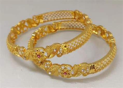 Golden Party Wear Ladies Round Brass Bangle Size 26inch At Rs 80pair In Rajkot