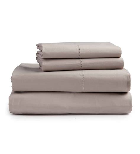 King Signature Cotton Percale Sheet Set Blue Spruce Plowhearth