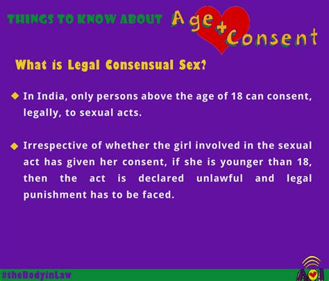 the body of law age consent — agents of ishq
