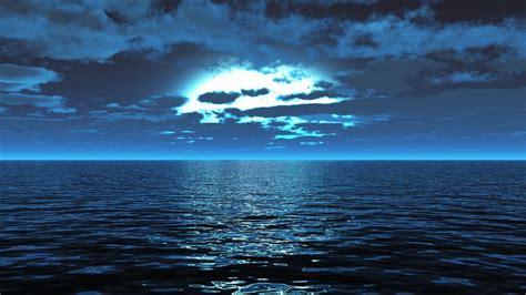 Download Wallpaper 1920x1080 Sea Surface Calm Smooth Surface Light