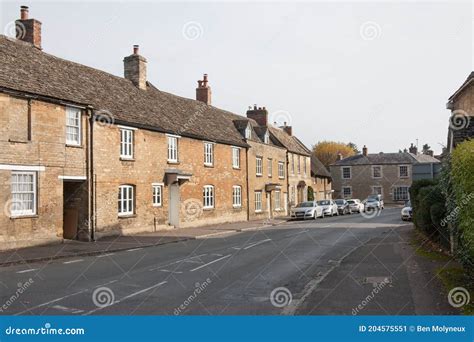 Rows Of Houses In Bampton Oxfordshire In The United Kingdom Editorial