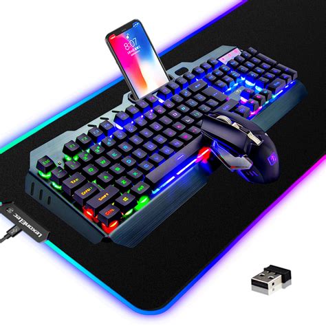 Buy Wireless Gaming Keyboard And Mouse Combo3 In 1 Rainbow Led