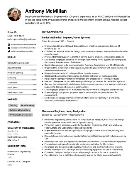 To continue my career as a senior level mechanical engineer at a company that is at the forefront of technological innovation in pipeline technology. Mechanical Engineer Resume Example & Writing Tips for 2020
