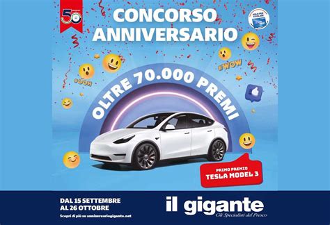 Concorso Il Gigante Vinci Tesla Model 3 E 70000 Premi