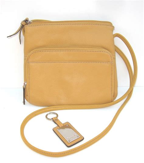 Tignanello Leather Zip Top Crossbody Bag Discontinued New